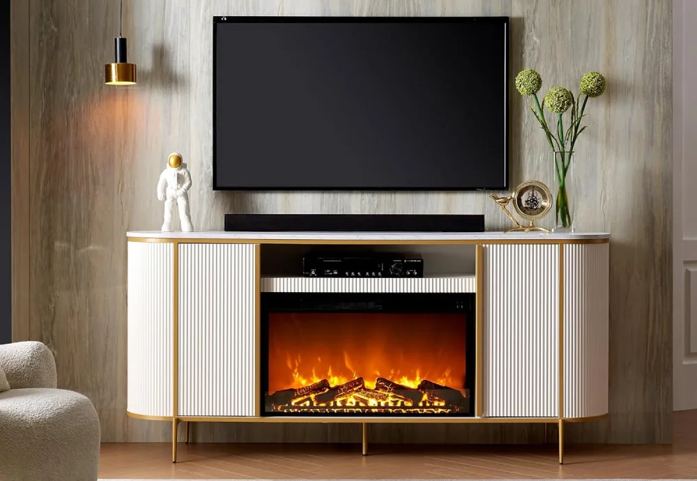 electrical fireplace tv stand