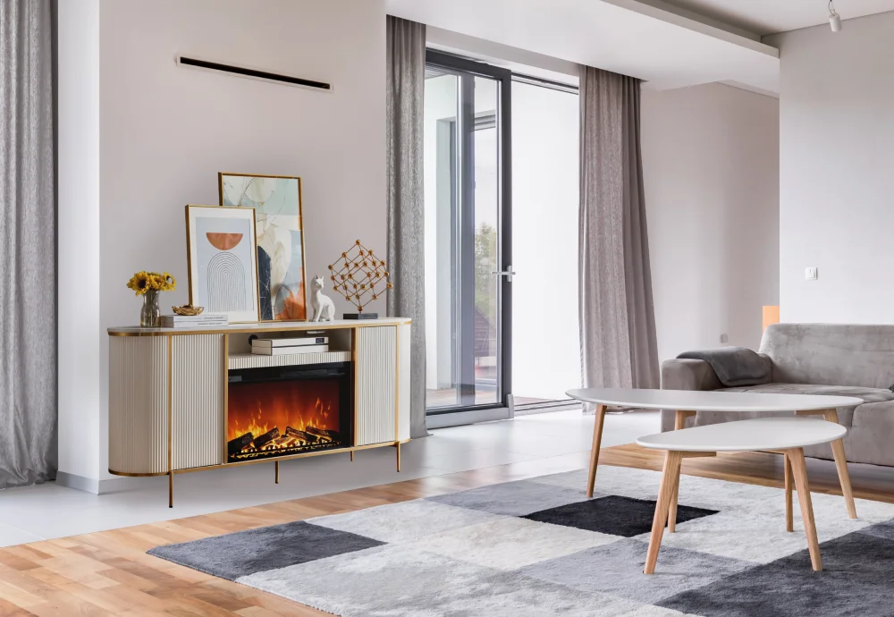 electric fireplace in living room
