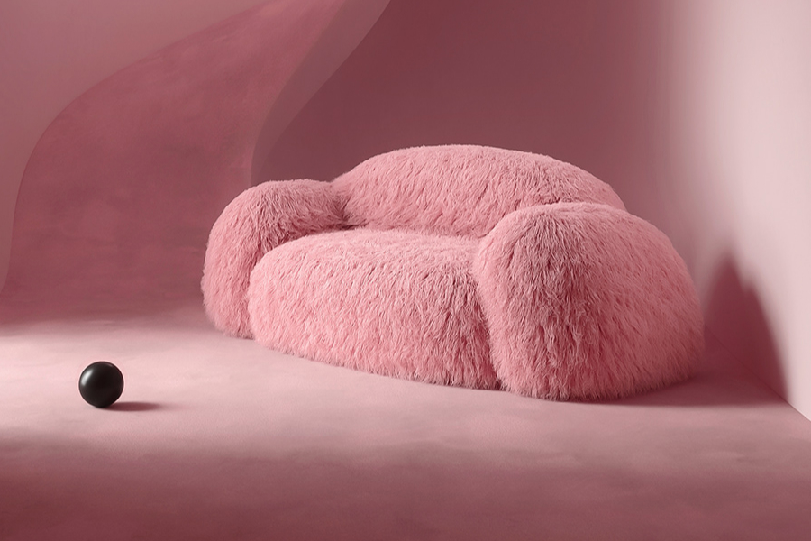 pink sofa set