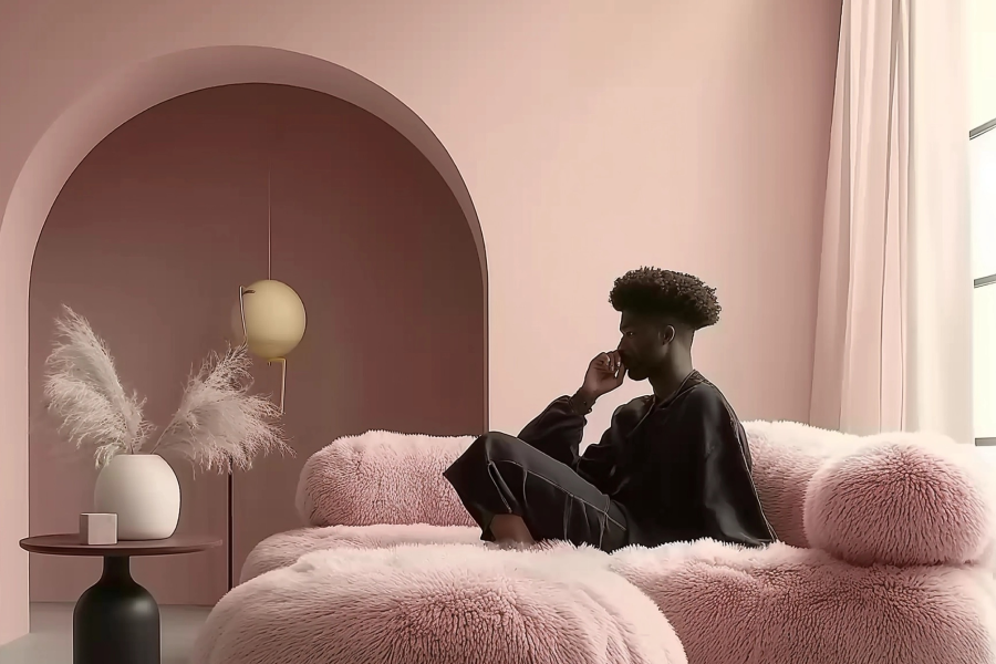 large plush sofa
