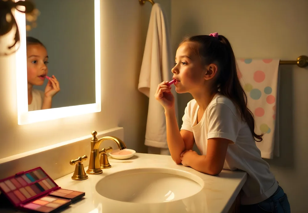 vanity mirror and lights
